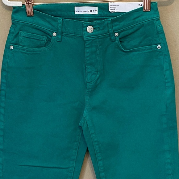 Loft The Girlfriend mid rise jean in green - Picture 7 of 7